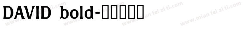 DAVID bold字体转换